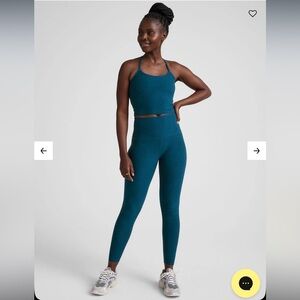 Beyond Yoga Spacedye Caught In The Midi High Waisted Legging SET in Teal, Small